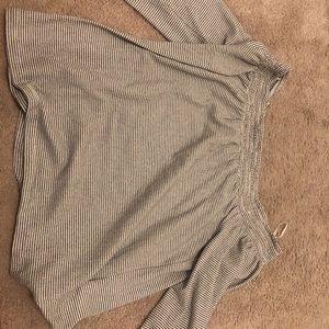 lucky brand off the shoulder stripped top